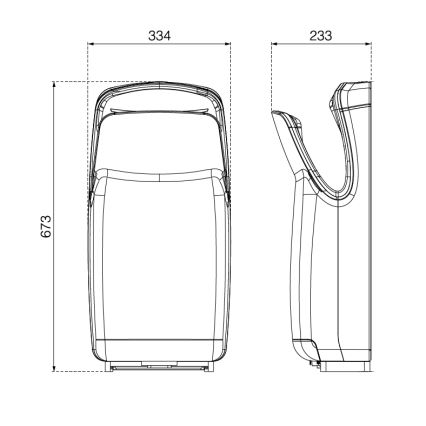EcoStep 10007 - Sušač ruku R1.1 750/1000W/230V crni