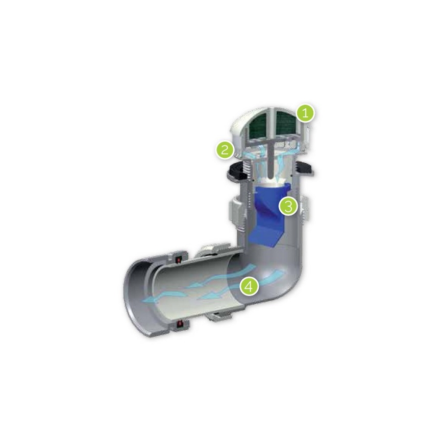 EcoStep 30011 - Bezvodni pisuar P1.1 keramički/bijeli