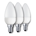 Eglo 10697 - SET 3x LED Žarulja E14/4W/230V 320lm svijeća 3000K