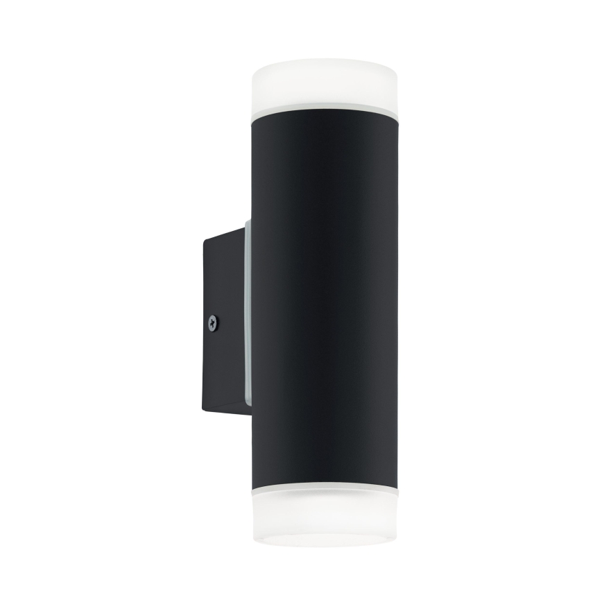 Eglo 13709 - LED Vanjsko zidno svjetlo RIGA 2xGU10/4,6W/230V IP44 crna