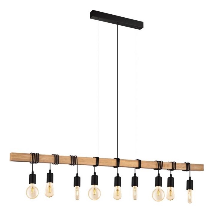 Eglo 182429 - Viseći luster na sajli TOWNSHEND 9xE27/60W/230V