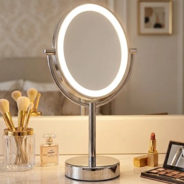 Eglo 201598 - Kozmetičko ogledalo s LED osvjetljenjem LED/4W/4xAA IP65 sjajni krom