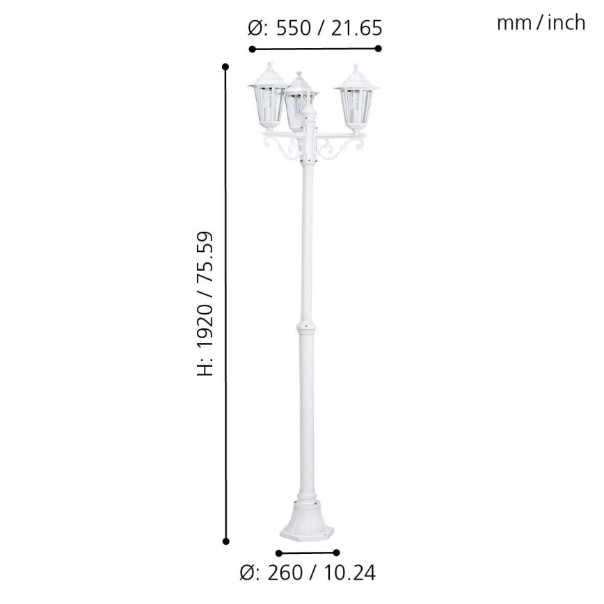 EGLO - Vanjska lampa 3xE27/60W/230V IP44