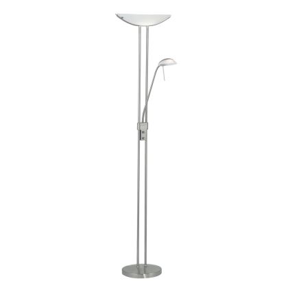 Eglo 25869 - Prigušiva podna lampa BAYA 1xR7s/230W/230V + 1xG9/33W mat krom