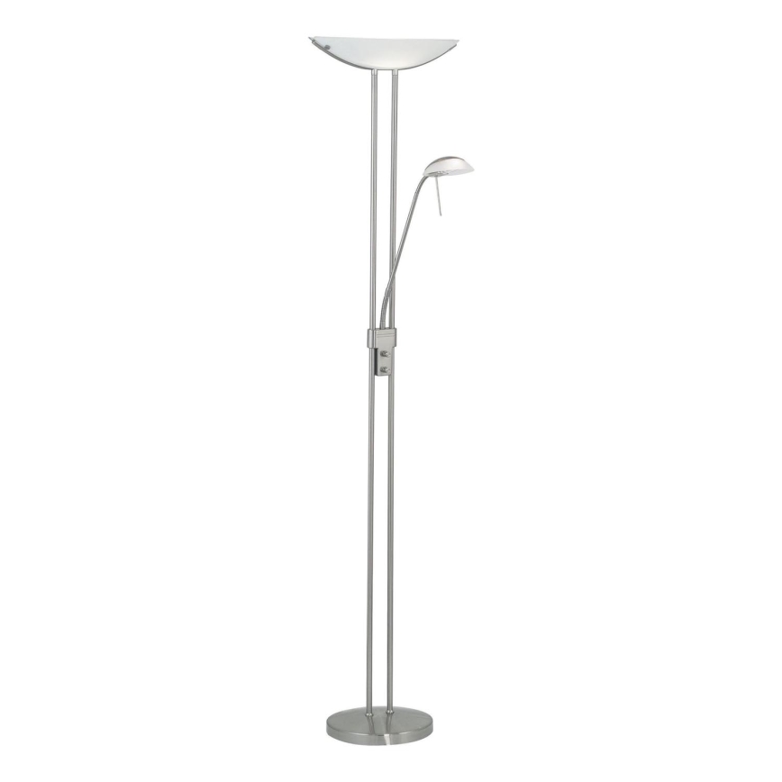 Eglo 25869 - Prigušiva podna lampa BAYA 1xR7s/230W/230V + 1xG9/33W mat krom