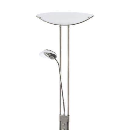 Eglo 25869 - Prigušiva podna lampa BAYA 1xR7s/230W/230V + 1xG9/33W mat krom