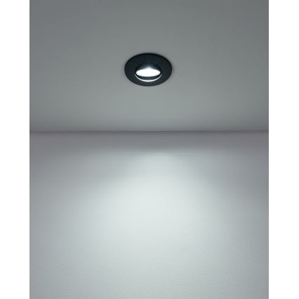 Eglo - SET 3x ugradna LED stropna svjetiljka LED/4,9W/230V 2700/4000/6500K Ø 9 cm crna