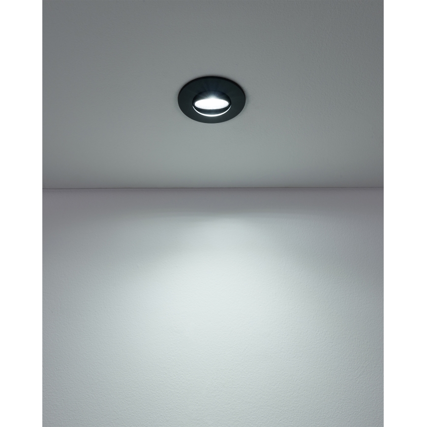 Eglo - Komplet 5x LED ugradnih svjetiljki LED/4,9W/230V 2700/4000/6500K Ø 9 cm crne