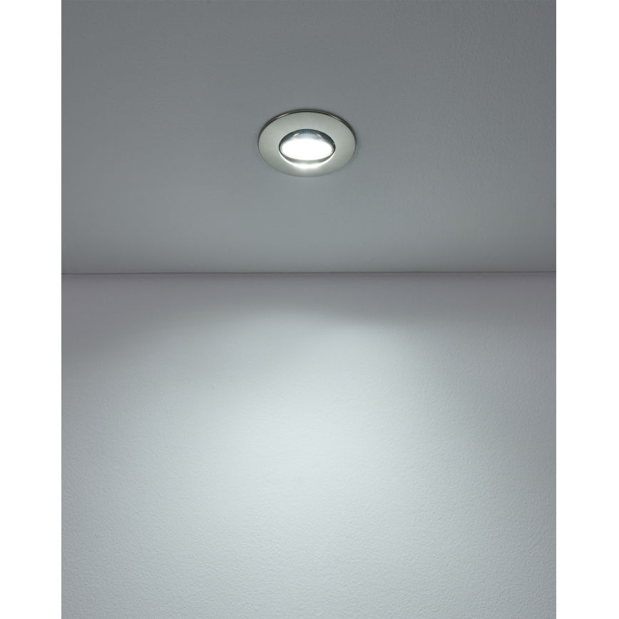 Eglo - SET 3x ugradna stropna LED svjetiljka LED/4,9W/230V 2700/4000/6500K Ø 9 cm matni krom
