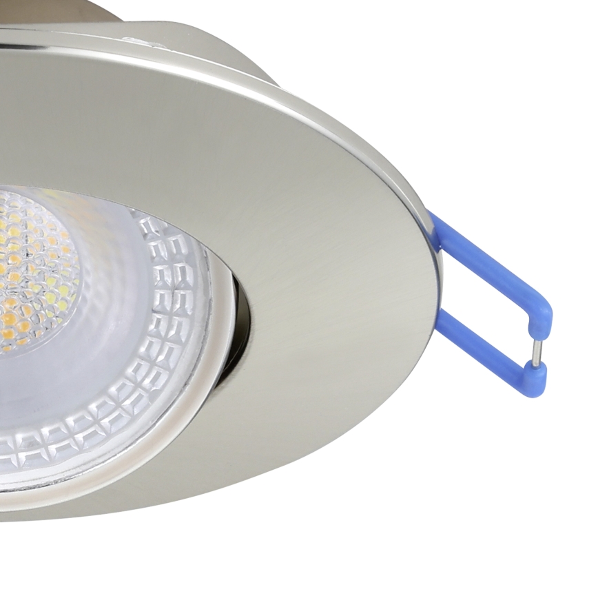 Eglo - SET od 5 LED ugradnih stropnih svjetiljki LED/4,9W/230V 2700/4000/6500K Ø 9 cm matni krom