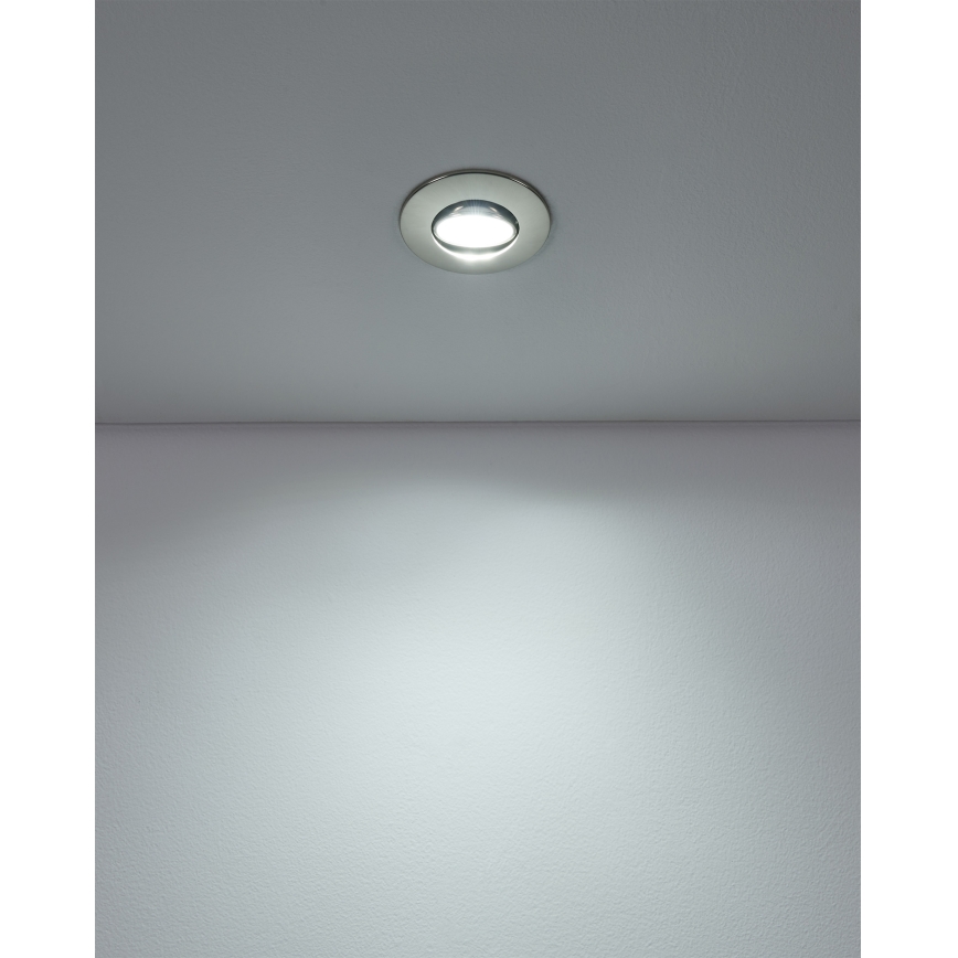 Eglo - Set od 7 LED ugradnih stropnih svjetiljki LED/4,9W/230V 2700/4000/6500K promjer 9 cm matni krom