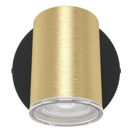 Eglo - Kupaonsko zidno reflektorsko svjetlo 1xGU10/5W/230V IP44 crna/zlatna