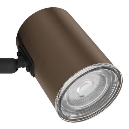 Eglo - Kupaonska zidna spot svjetiljka 1xGU10/5W/230V IP44 crna/smeđa