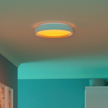 Eglo 300686 - LED RGBW prigušivo stropno svjetlo MASSIGNANO-Z LED/18,5W/230V 2700-6500K Ø 40 cm bijela + daljinski upravljač