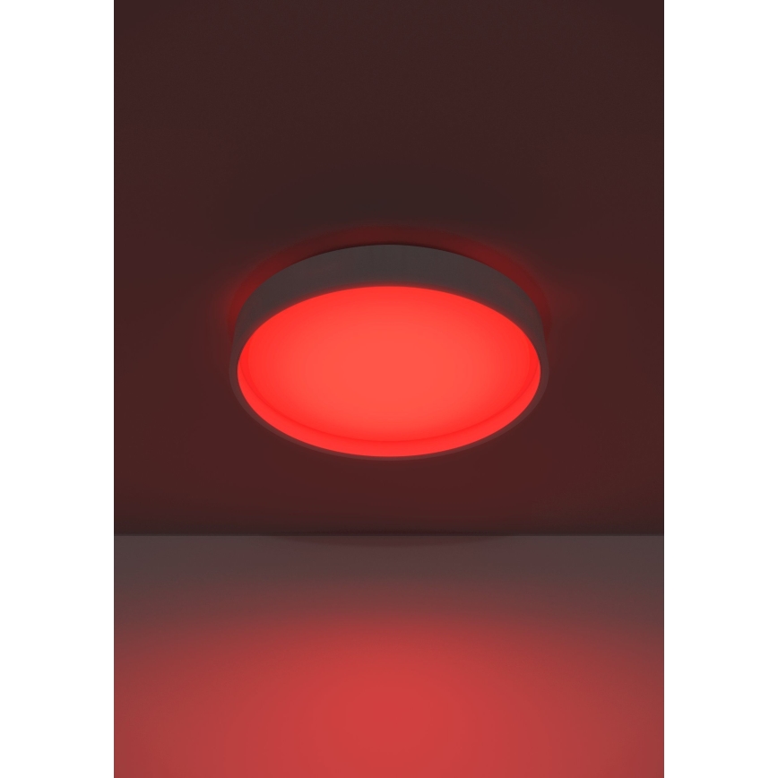 Eglo 300686 - LED RGBW prigušivo stropno svjetlo MASSIGNANO-Z LED/18,5W/230V 2700-6500K Ø 40 cm bijela + daljinski upravljač