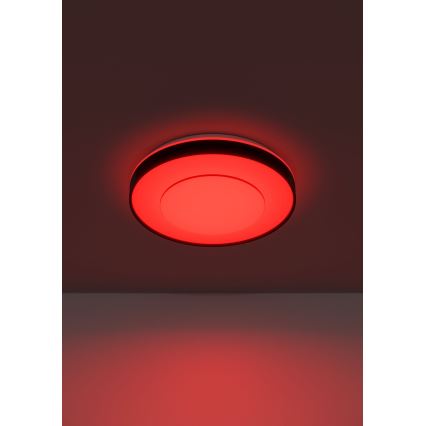 Eglo 300688 - LED RGBW prigušivo stropno svjetlo MONTERIGGIONI-Z LED/18,5W/230V 2700-6500K Ø 38,4 cm, crno + daljinski upravljač