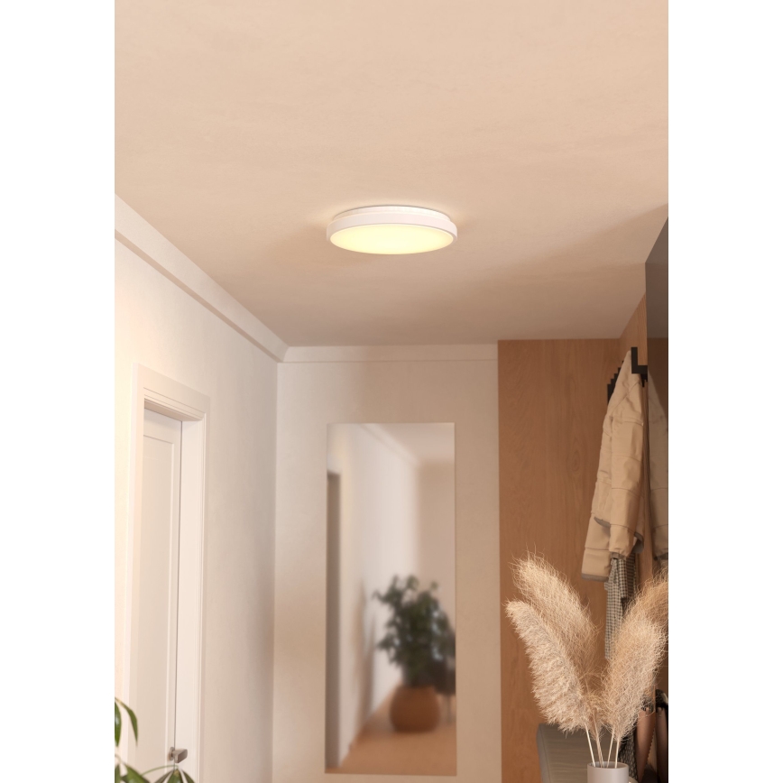 Eglo 300689 - LED RGBW stropno svjetlo s prigušivanjem MONTARELLINO-Z LED/18,5W/230V 2700–6500K Ø 38,7 cm bijela + daljinski upravljač