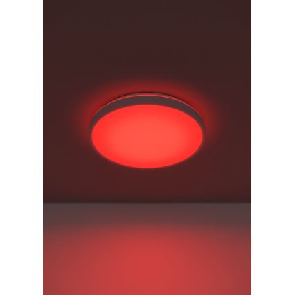 Eglo 300689 - LED RGBW stropno svjetlo s prigušivanjem MONTARELLINO-Z LED/18,5W/230V 2700–6500K Ø 38,7 cm bijela + daljinski upravljač