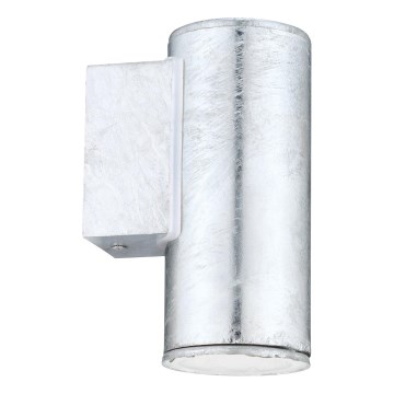 Eglo 30908 - LED vanjsko zidno svjetlo RIGA 1xGU10/2,8W/230V IP44 srebrno