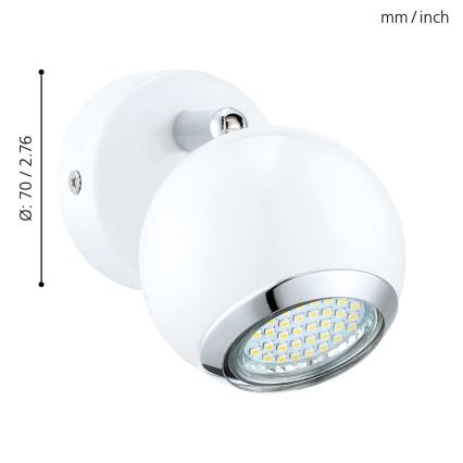 EGLO - LED Reflektorska svjetiljka 1xGU10/3W LED