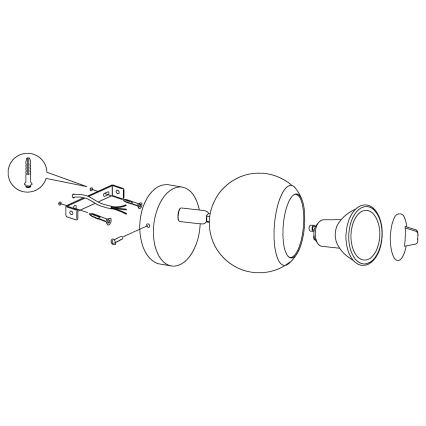 EGLO - LED Reflektorska svjetiljka 1xGU10/3W LED