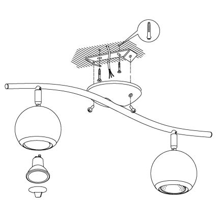 EGLO - LED Reflektorska svjetiljka 2xGU10/3W LED