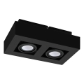 Eglo 31063 - LED reflektorska svjetiljka MENDOZA 2xLED/4,7W/230V 3000K crna