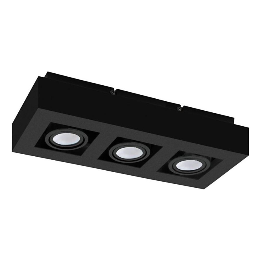 Eglo 31064 - LED spot MENDOZA 3xLED/4,7W/230V 3000K crna