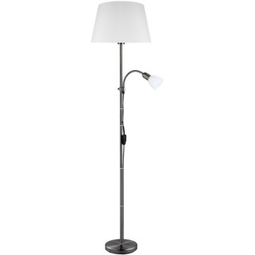 Eglo 31178 - Podna svjetiljka ALMACEN 1xE27/60W/230V + 1xE14/25W crna/bijela