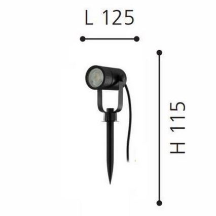 Eglo 31374 - LED RGBW Prigušiva vanjska lampa NEMA-Z 1xGU10/5W/230V 2700-6500K IP65 crna