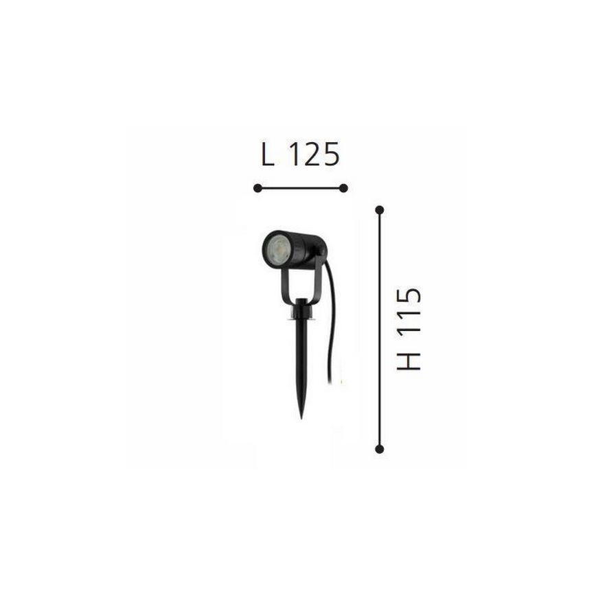 Eglo 31374 - LED RGBW Prigušiva vanjska lampa NEMA-Z 1xGU10/5W/230V 2700-6500K IP65 crna