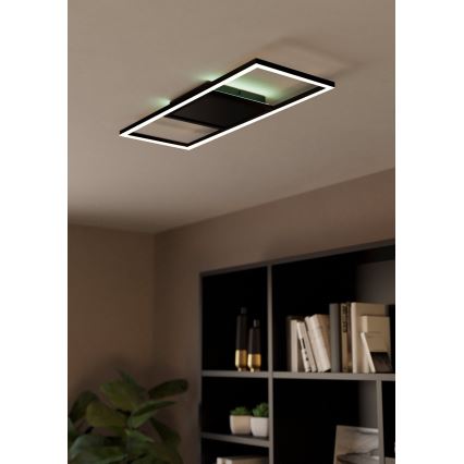 Eglo 31431 - LED RGBW Prigušiva stropna svjetiljka CALAGRANO-Z LED/21W/230V 3000-6500K crna
