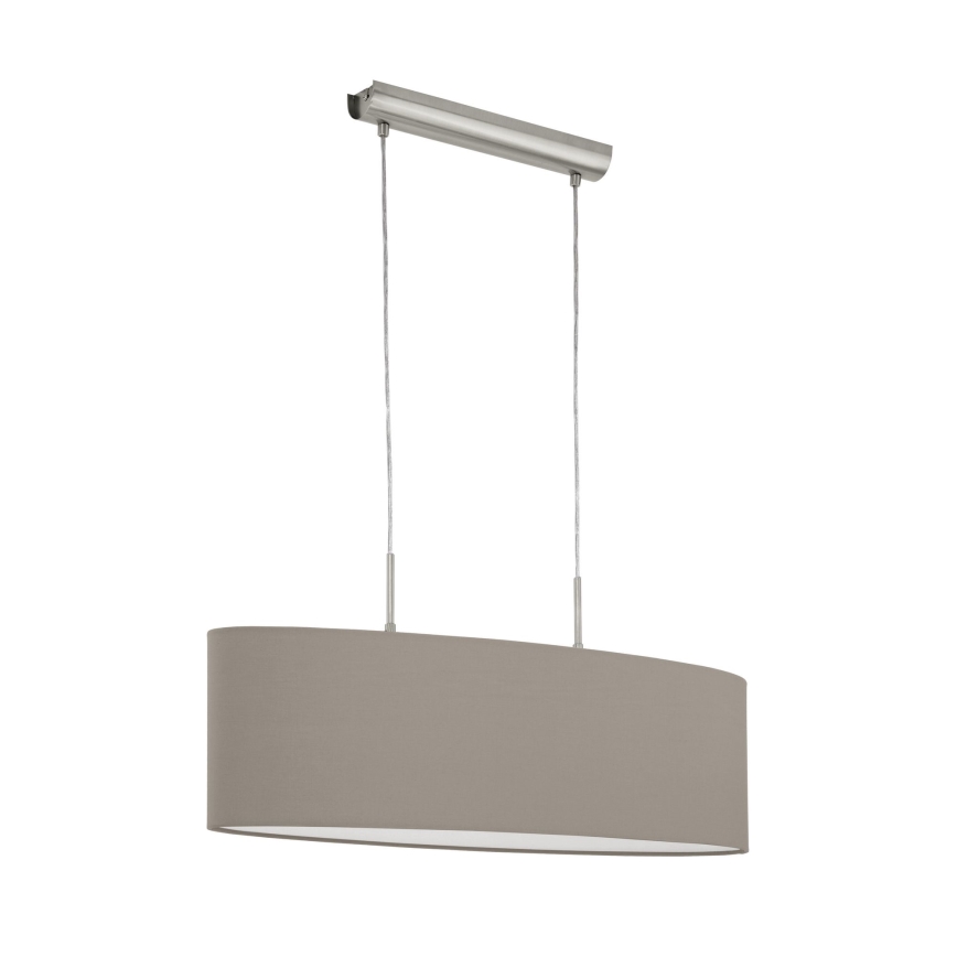 Eglo - Luster na sajli 2xE27/60W/230V taupe