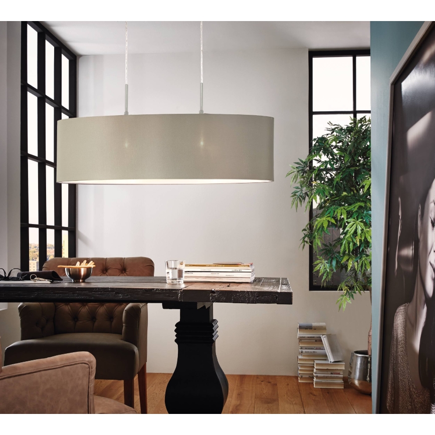 Eglo - Luster na sajli 2xE27/60W/230V taupe