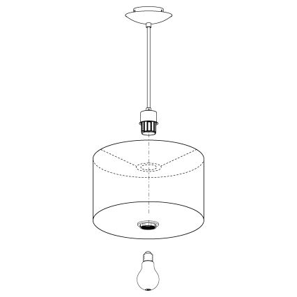 Eglo - Luster na sajli 1xE27/60W/230V