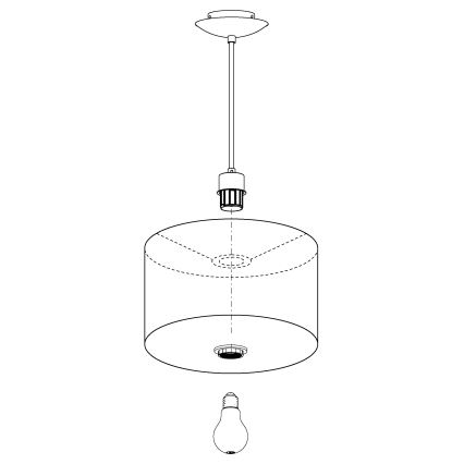 Eglo - Luster na sajli 1xE27/60W/230V