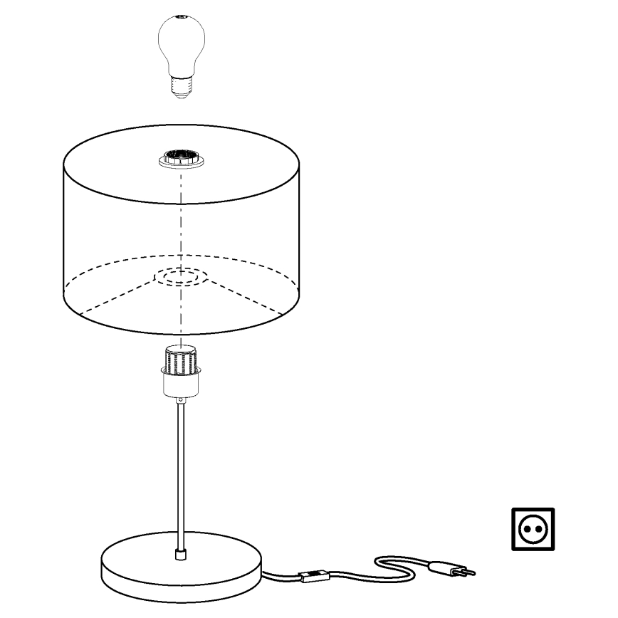 Eglo - Stolna lampa 1xE27/60W/230V