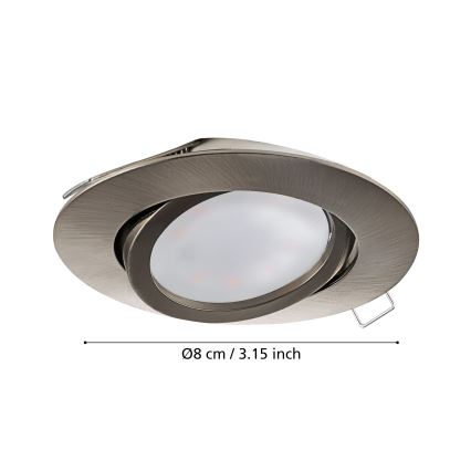 Eglo - SET 3x LED Ugradbena svjetiljka TEDO 3xGU10-LED/5W/230V