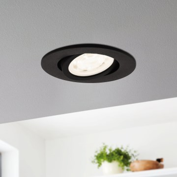 Eglo 31695 - LED RGBW Dimmabilno ugradbeno svjetlo SALICETO-Z LED/4,7W/230V 2700-6500K crna