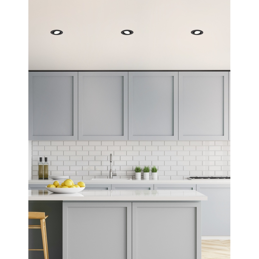 Eglo 31695 - LED RGBW Prigušiva ugradbena svjetiljka SALICETO-Z LED/4,7W/230V 2700-6500K crna