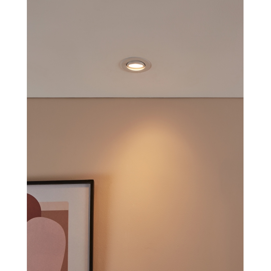 Eglo 31696 - LED RGBW Prigušiva ugradbena svjetiljka SALICETO-Z LED/4,7W/230V 2700-6500K bijela