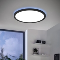 Eglo 31703 - LED RGBW prigušiva stropna svjetiljka ROVITO-Z LED/14,6W/230V 2700-6500K promjer 29,5 cm crna
