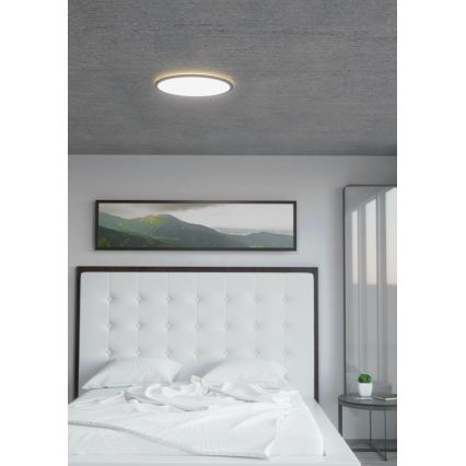 Eglo 31704 - LED RGBW prigušiva stropna svjetiljka ROVITO-Z 1xLED/16,5W/230V 2700-6500K Ø 42 cm crna + daljinski upravljač