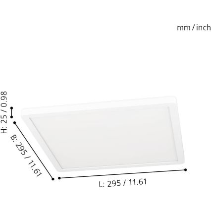 Eglo 31706 - LED RGBW Prigušiva stropna svjetiljka ROVITO-Z LED/14,6W/230V 2700-6500K crna