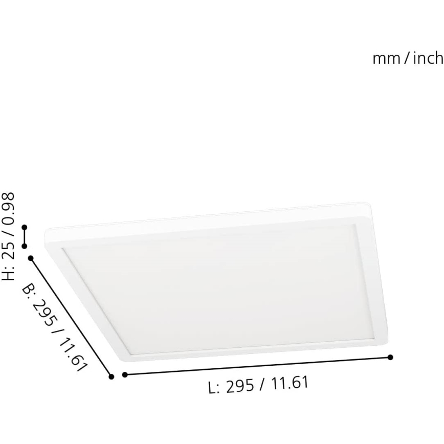 Eglo 31706 - LED RGBW Prigušiva stropna svjetiljka ROVITO-Z LED/14,6W/230V 2700-6500K crna