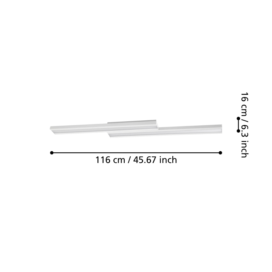 Eglo 31713 - LED RGBW Prigušiva stropna svjetiljka SALITERAS-Z LED/20,4W/230V 2700-6500K bijela