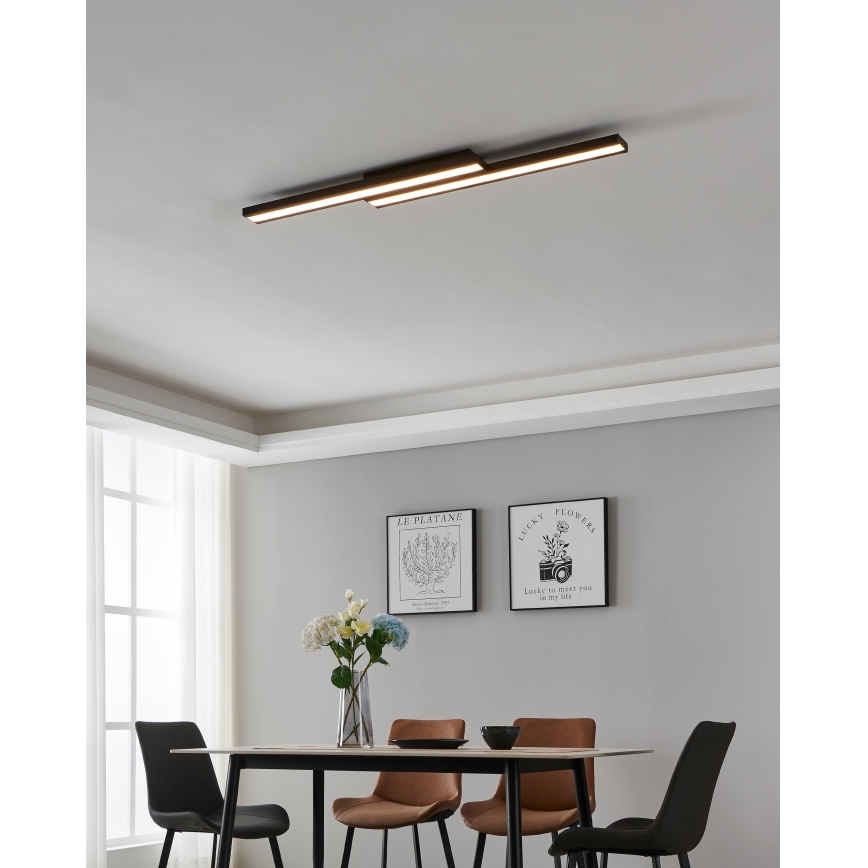 Eglo 31715 - LED RGBW Prigušiva stropna svjetiljka SALITERAS-Z LED/20,4W/230V 2700-6500K crna