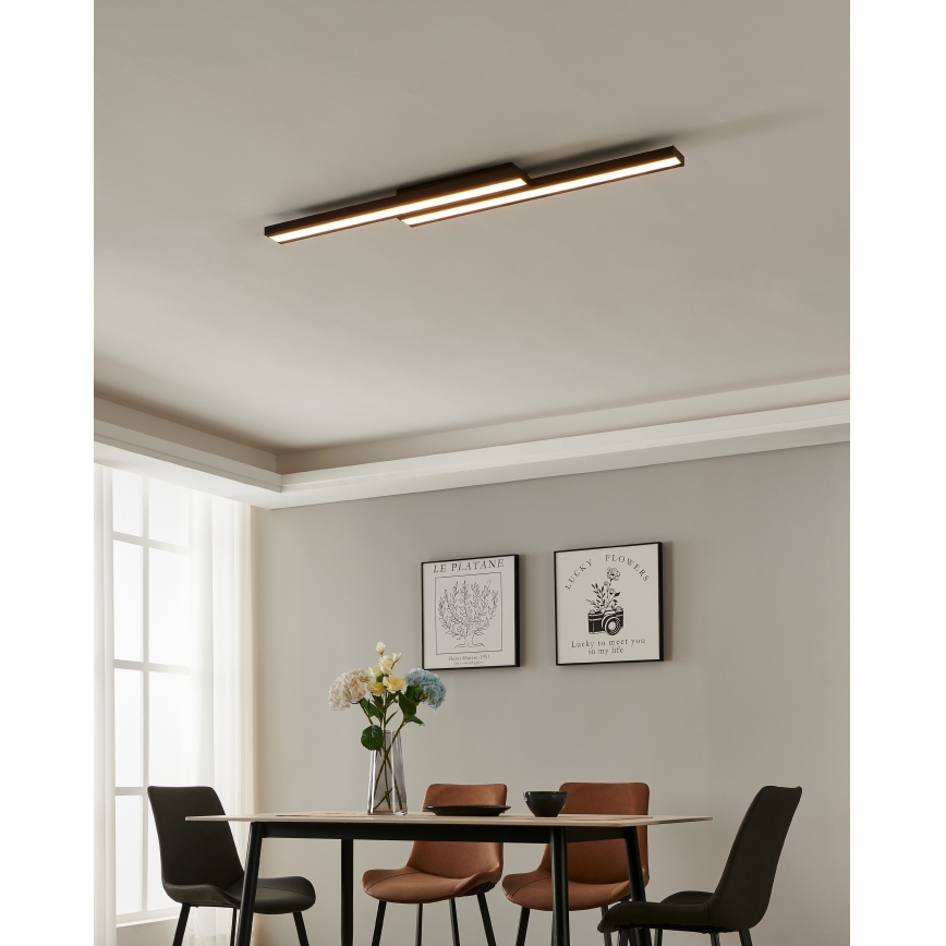 Eglo 31715 - LED RGBW Prigušiva stropna svjetiljka SALITERAS-Z LED/20,4W/230V 2700-6500K crna