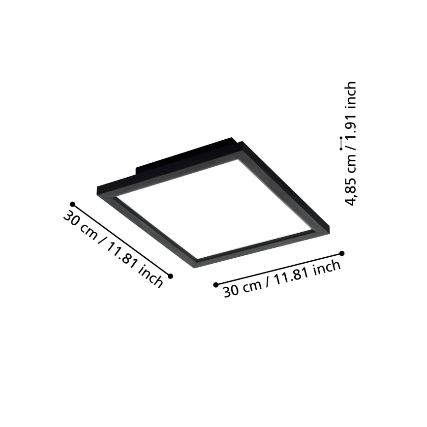 Eglo 31723 - LED Prigušiva stropna svjetiljka SALOBRENA-Z LED/15,3W/230V 2700-6500K crna
