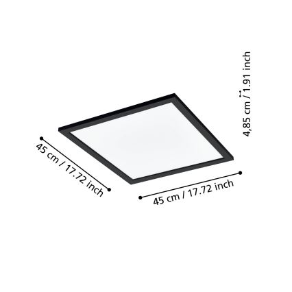 Eglo 31724 - LED Prigušiva stropna svjetiljka SALOBRENA-Z LED/21,5W/230V 2700-6500K crna